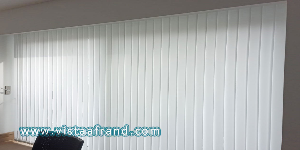 شرکت ویستا افرند-فروش و نصب پرده لوردراپه سفید ساده با پارچه پرده شید
